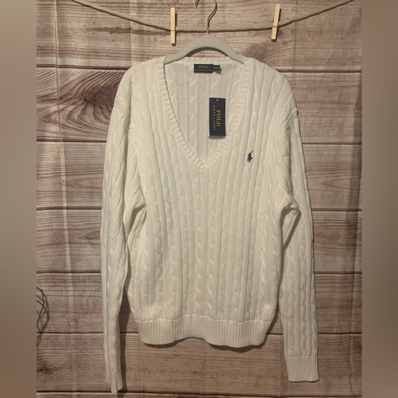 Polo Ralph Lauren Sweaters - Polo Ralph Lauren Women’s Cable Knit Sweater XXL White